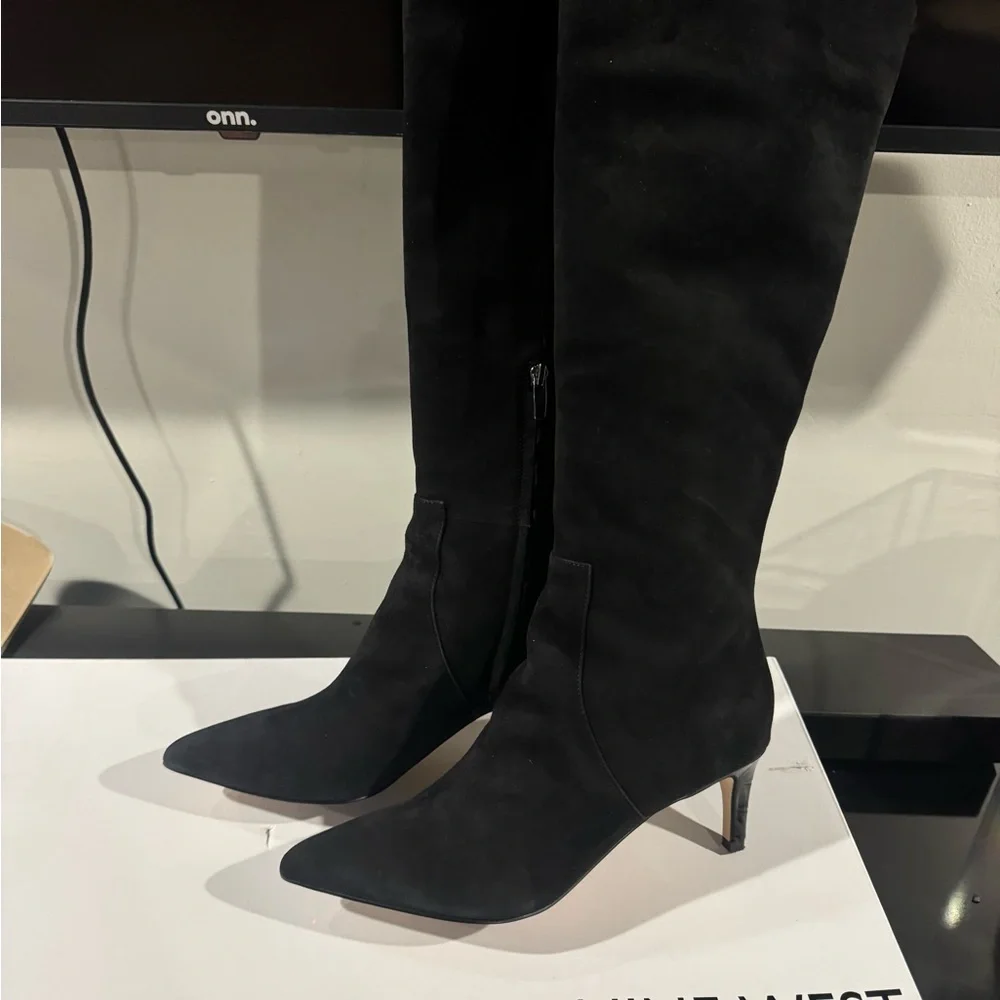 Nine West Black Heeled Boots - Picture 5 of 7